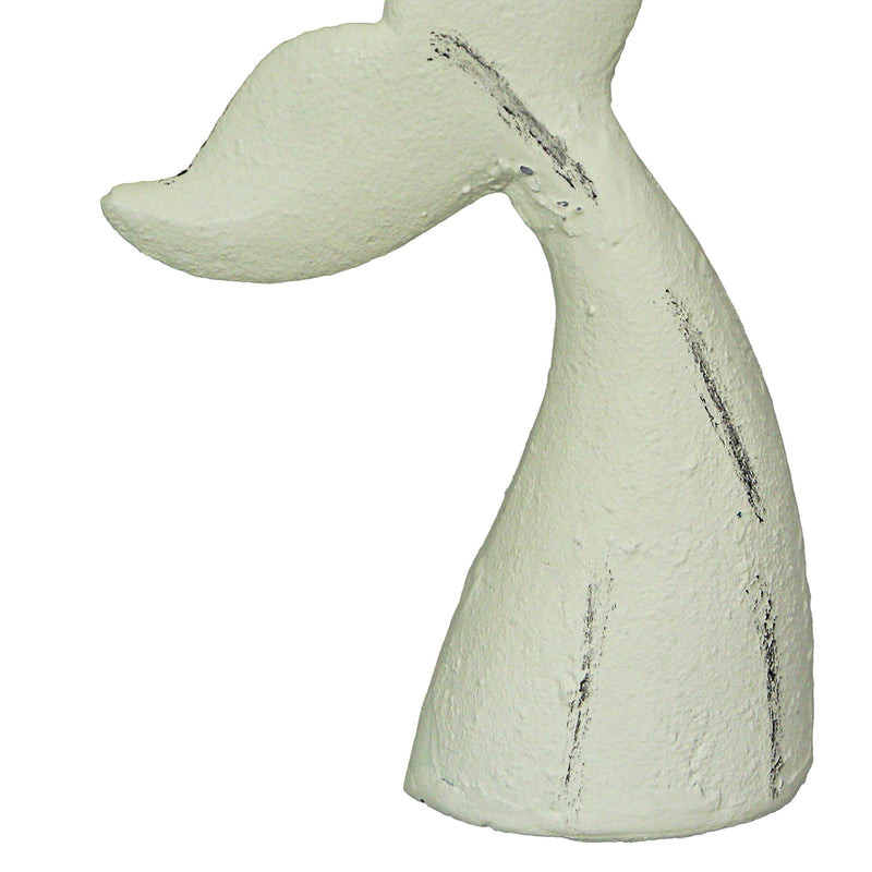 White - Image 8 - Set of 2 Nautical Cast Iron Whale Tail Decorative Bookends for Home Decor, Coastal Themed Shelves, and