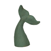 Green - Image 3 - Set of 2 Nautical Cast Iron Whale Tail Decorative Bookends for Home Decor, Coastal Themed Shelves, and