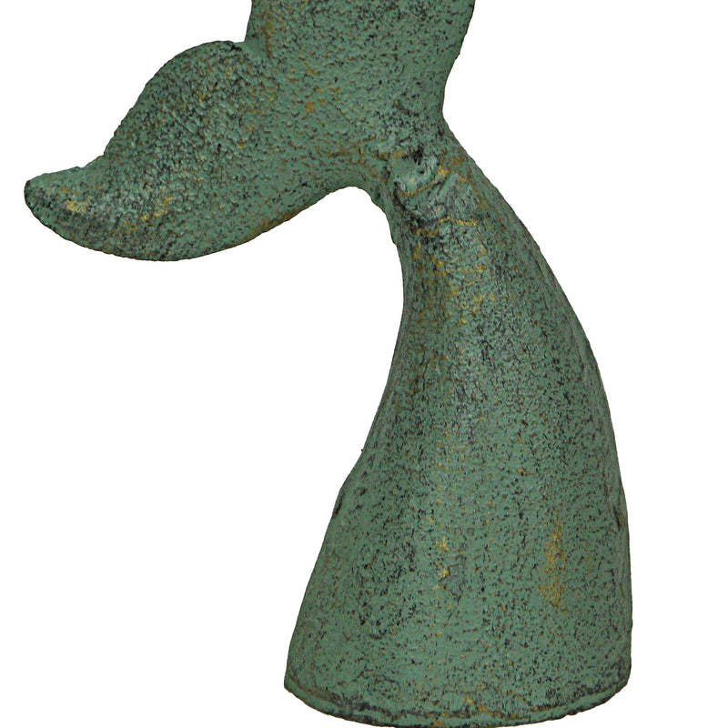 Green - Image 8 - Set of 2 Nautical Cast Iron Whale Tail Decorative Bookends for Home Decor, Coastal Themed Shelves, and
