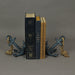 Blue - Image 6 - Set of 2 Blue Cast Iron Boat Anchor Bookends: Nautical Home Decor Sculptures Standing 4.75 Inches High,