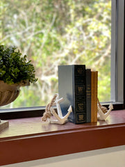White - Image 5 - Pair of Timeless Antique White Cast Iron Boat Anchor Bookends - Nautical Home Decor Sculptures for Stylish