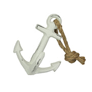White - Image 3 - Pair of Timeless Antique White Cast Iron Boat Anchor Bookends - Nautical Home Decor Sculptures for Stylish