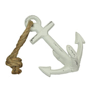 White - Image 6 - Pair of Timeless Antique White Cast Iron Boat Anchor Bookends - Nautical Home Decor Sculptures for Stylish