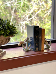 Green - Image 4 - Set of 2 Verdigris Green Finish Cast Iron Boat Anchor Decorative Bookends - Nautical Sculptures for Stylish