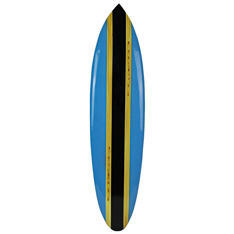 Blue - Image 1 - Striped Wooden Surfboard Wall Hanging 39 inch Beach Décor