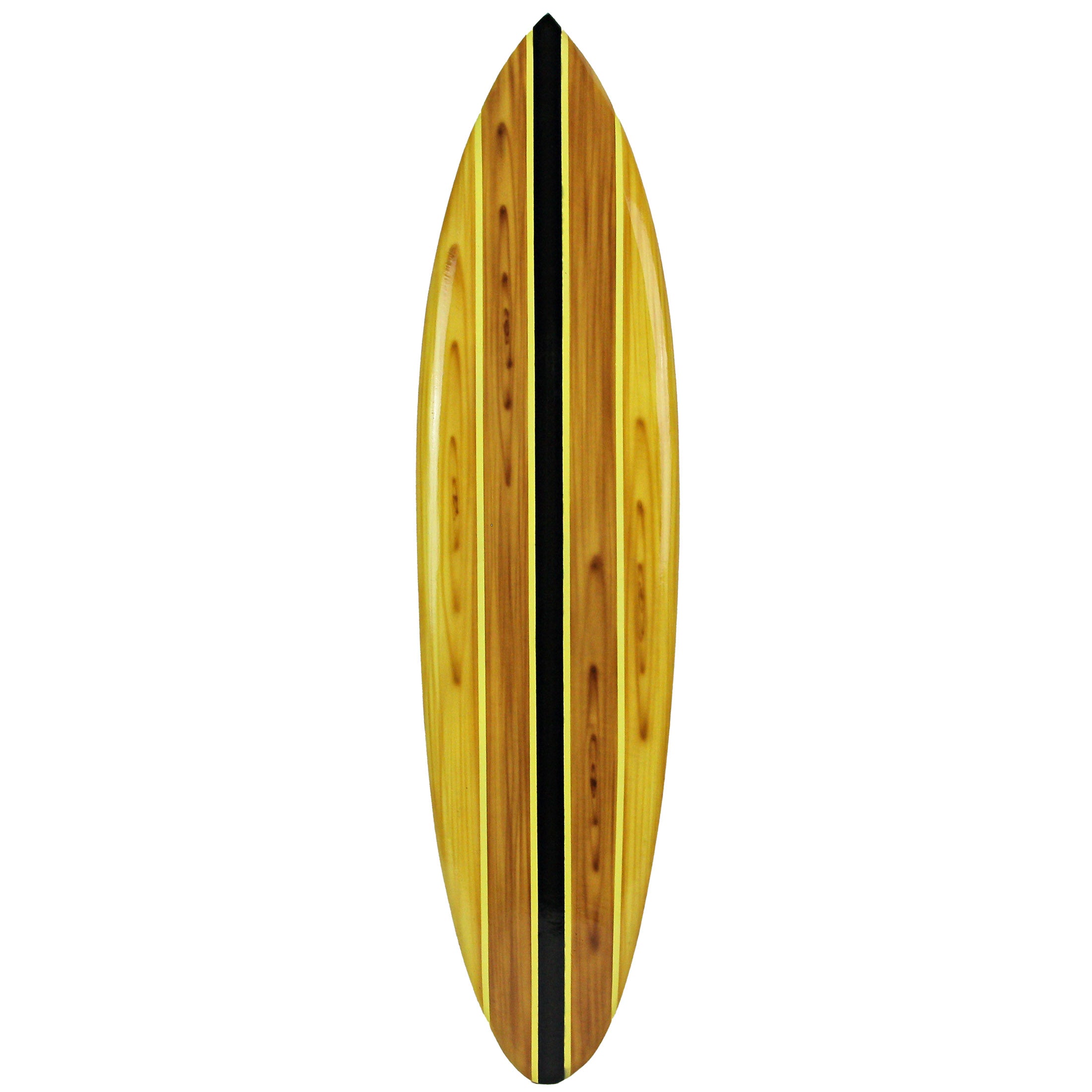 Striped Wooden Surfboard Wall Decor 39 Inch – Decorative Surfboard