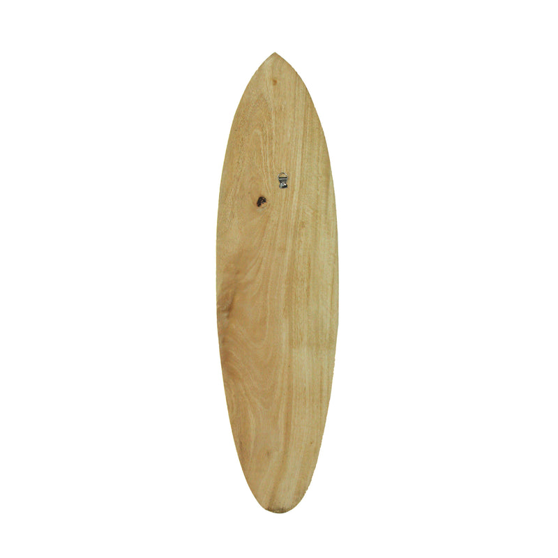 Set of 3 Handmade Striped Wooden Surfboard Wall Hangings - Coastal Wood Beach Decorations - Each 32 Inches Long - Stylish and