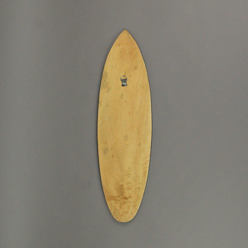 Set of 2 Handcrafted Wooden Tropical Leaf Design Decorative Surfboard Wall Hangings - Exquisite Island Decor for Your Home,
