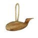 Handmade Teak Wood Carved Whale Doorstop With Rope Handle Image 1