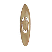 Hand-Carved Cut-out Sea Turtle Surfboard Wall Art - Coastal Decor for Surf Enthusiasts - 32 Inches High - Artisan Crafted -