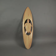 Hand-Carved Cut-out Sea Turtle Surfboard Wall Art - Coastal Decor for Surf Enthusiasts - 32 Inches High - Artisan Crafted -