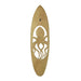 Hand-Carved Acacia Wood Surfboard Wall Art with Intricate Cut-Out Octopus Motif: Rustic Beach House Decorative Hanging for