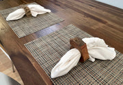 Rustic Elegance - Set of 8 Handcrafted Natural Acacia Wood Slice Napkin Rings - Unique Table Decor for a Charming Dining