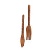 16 Inch - Image 2 - 16 Inch Carved Tiki Spoon & Fork Wooden Wall Decor Art Brown Utensil Decoration Set