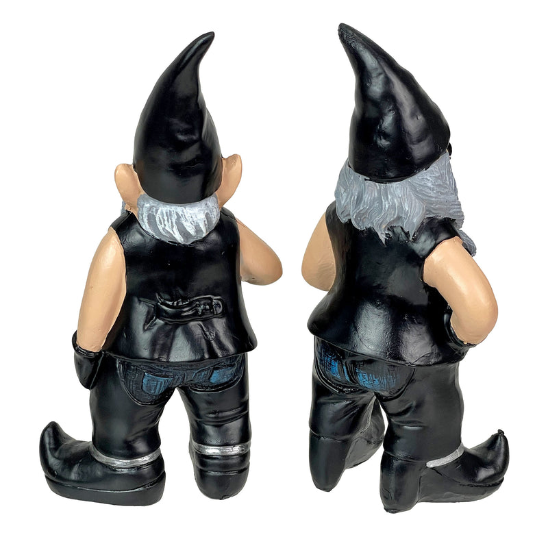 Set of 2 Garden Gnome Statues, 7.5 Inch Gnoschitt and Gnofun Bikers Image 10