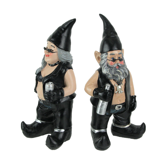 Gnoschitt and Gnofun Thirsty Biker Garden Gnome Statues 7.5 Inches High Funny Indoor Outdoor Décor Figurines Image 7
