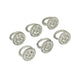 White - Image 1 - Set of 6 Elegant White Cast Iron Nautical Compass Rose Napkin Rings - Decorative Coastal Accents for Formal