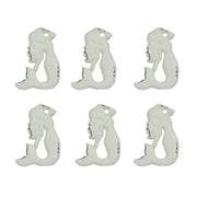Enchanting Set of 6 White Finish Cast Iron Mermaid Drawer Pulls - Nautical Coastal Decor for Cabinets and Dressers - 2.75