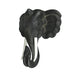Majestic African Elephant Head Wall Sculpture: Hand-Carved Black Wood Artistic Statue - Artisan Crafted Safari Style Decor