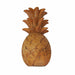 Hand Carved Wooden Pineapple Hanging Wall Décor Art Sculpture 9.75 Inches High Image 1