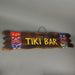 Exquisite Handcrafted Artisan Carved Wooden Tiki Bar Sign: Vibrant Island Charm for Walls, Patios, and Bars, 41 Inches Long -