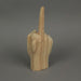 Carved Wooden Flipping The Bird Hand Gesture Statue Natural Finish Home Decor Image 7
