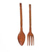 30 Inch - Image 3 - Hand-Carved Brown Wood Tiki Design Spoon & Fork Wall Sculpture Set Tropical Decor Utensil Decoration - 30