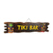 Exquisite Hand-Crafted Brown Wood Tiki Bar Hanging Wall Sign with Hand-Painted Decorative Mask Design - Easy to Hang - 39