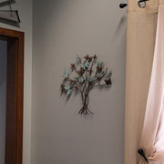 Rustic 20-Inch Metal Butterfly Tree Wall Sculpture, Perfect for Living Rooms, Bedrooms, and Bathrooms – Bohemian Home Decor