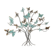 Rustic 20-Inch Metal Butterfly Tree Wall Sculpture, Perfect for Living Rooms, Bedrooms, and Bathrooms – Bohemian Home Decor