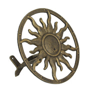 Cast Iron Sun Wall Mounted Hanging Garden Hose Hanger - Bronze Finish - Celestial Outdoor Decor - Weather Resistant - Easy