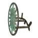 Decorative Sun Cast Iron Hose Holder – Verdigris & Bronze Finish, 11.5 In Heavy Duty Wall Mount Hose Reel, Outdoor Garden