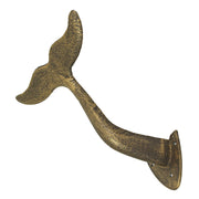 Bronze Finish Cast Iron Whale Tail Decorative Garden Hose Holder Wall Mounted Hook - Easy Install - Home Storage - Outdoor