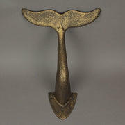 Bronze Finish Cast Iron Whale Tail Decorative Garden Hose Holder Wall Mounted Hook - Easy Install - Home Storage - Outdoor