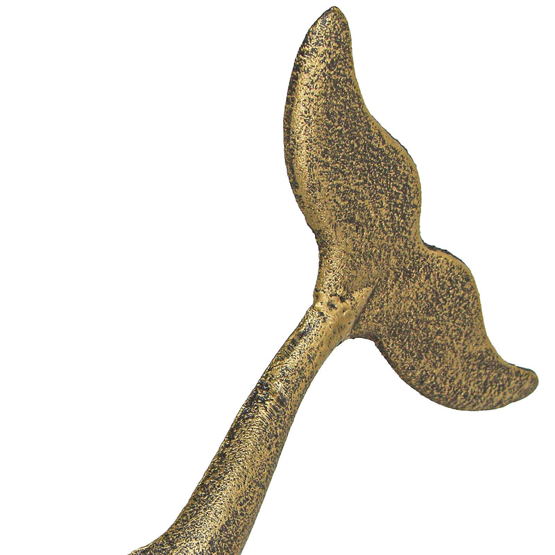 Bronze Finish Cast Iron Whale Tail Decorative Garden Hose Holder Wall Mounted Hook - Easy Install - Home Storage - Outdoor
