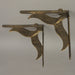 Bronze - Image 7 - Set of 2 Bronze Finish Cast Iron Whale Tail Wall Shelf Brackets/Planter Holders - Stylish 7.75-Inch