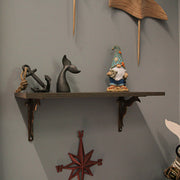 Bronze - Image 5 - Set of 2 Bronze And Verdigris Finish Cast Iron Whale Tail Wall Shelf Brackets/Planter Holders - Stylish