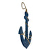 Blue - Image 2 - Large 24"x16" Ship Anchor & Rope Wall Hanging - Hand-Painted Blue Finish for Nautical Elegance - Easy