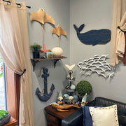 Blue - Image 5 - Large 24"x16" Ship Anchor & Rope Wall Hanging - Hand-Painted Blue Finish for Nautical Elegance - Easy