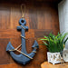 Blue - Image 6 - Large 24"x16" Ship Anchor & Rope Wall Hanging - Hand-Painted Blue Finish for Nautical Elegance - Easy