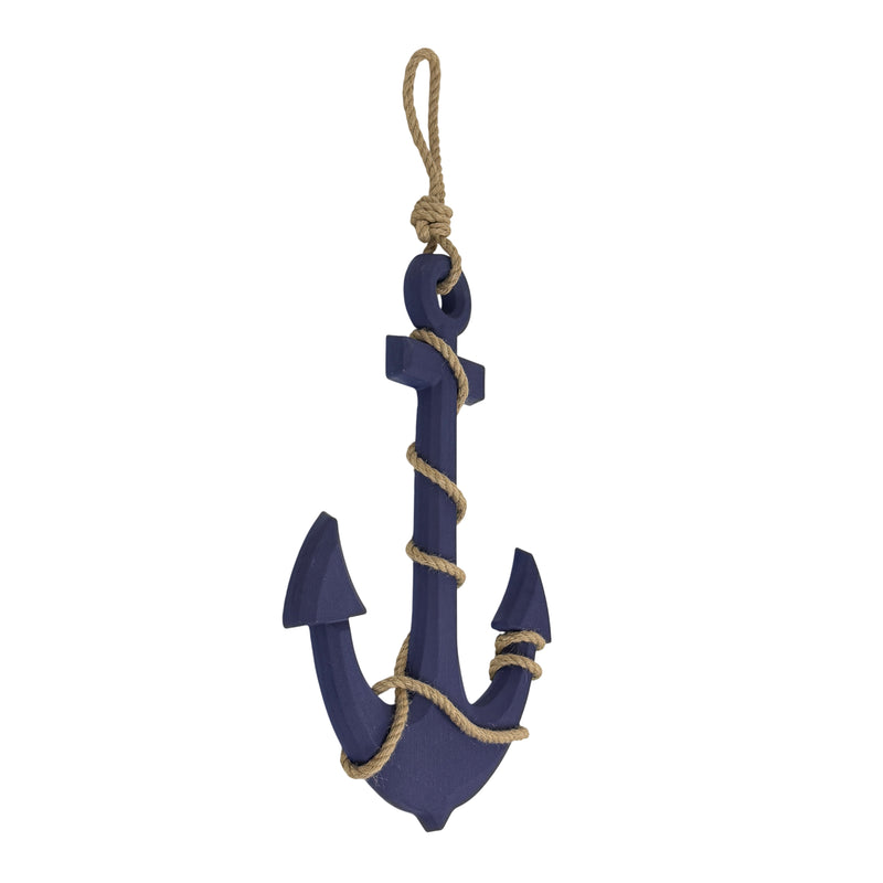 Purple - Image 2 - Ship Anchor Wall Sculpture, 24 Inch Purple Nautical Wall Hanging