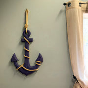 Purple - Image 4 - Ship Anchor Wall Sculpture, 24 Inch Purple Nautical Wall Hanging