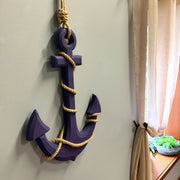 Purple - Image 5 - Ship Anchor Wall Sculpture, 24 Inch Purple Nautical Wall Hanging