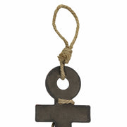 Brown - Image 9 - Large 24"x16" Ship Anchor & Rope Wall Hanging - Hand-Stained Brown Finish for Nautical Elegance - Easy