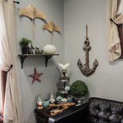 Brown - Image 4 - Large 24"x16" Ship Anchor & Rope Wall Hanging - Hand-Stained Brown Finish for Nautical Elegance - Easy