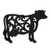 Black - Image 3 - Set of 3 Black Cast Iron Farm Animal Kitchen Décor Trivets Rooster Pig and Cow Decorative Wall Hanging Art