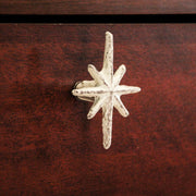 White - Image 5 - Set of 6 Antique White Finish Cast Iron Starburst Drawer Pulls – Mid Century Modern Cabinet Knobs for