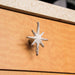 White - Image 7 - Set of 6 Antique White Finish Mid Century Modern Starburst Cast Iron Drawer Pulls Cabinet Knobs MCM Décor