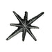Silver - Image 9 - Set of 6 Antique Silver Cast Iron Mid-Century Modern Starburst Drawer Pulls and Cabinet Knobs, 2.75 Inches