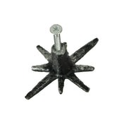 Silver - Image 3 - Set of 6 Antique Silver Cast Iron Mid-Century Modern Starburst Drawer Pulls and Cabinet Knobs, 2.75 Inches